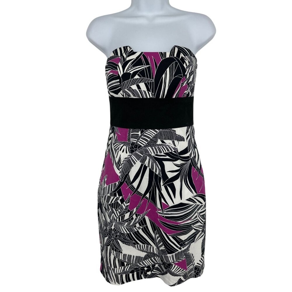 Trina Turk Telma Orchid Purple Cocktail Resort Strapless Dress Size 0